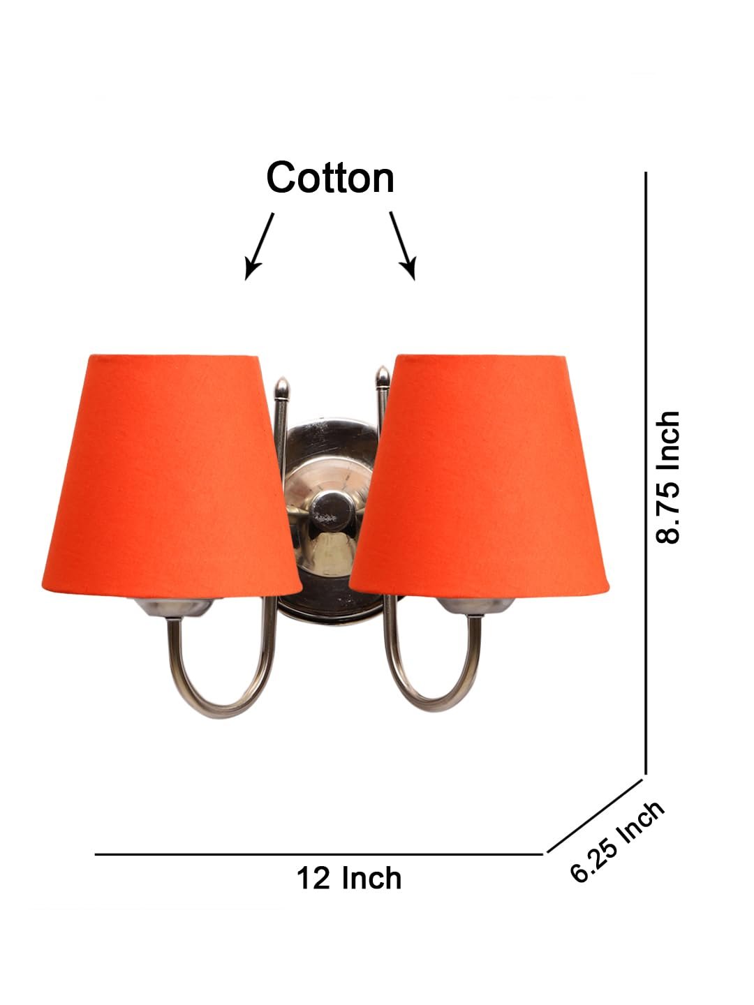Multicolor Wall Lamp | Elegant Steel & Fabric Design | Stylish Ambient Light for Home, Office, Living Room, Bedroom, Hallway | Modern Decorative Wall Sconce - Model DTG34