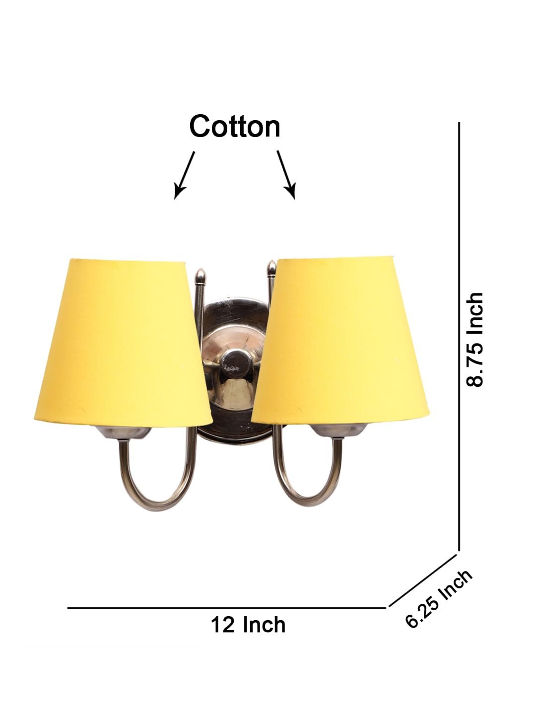 Multicolor Wall Lamp | Elegant Steel & Fabric Design | Stylish Ambient Light for Home, Office, Living Room, Bedroom, Hallway | Modern Decorative Wall Sconce - Model DTG35