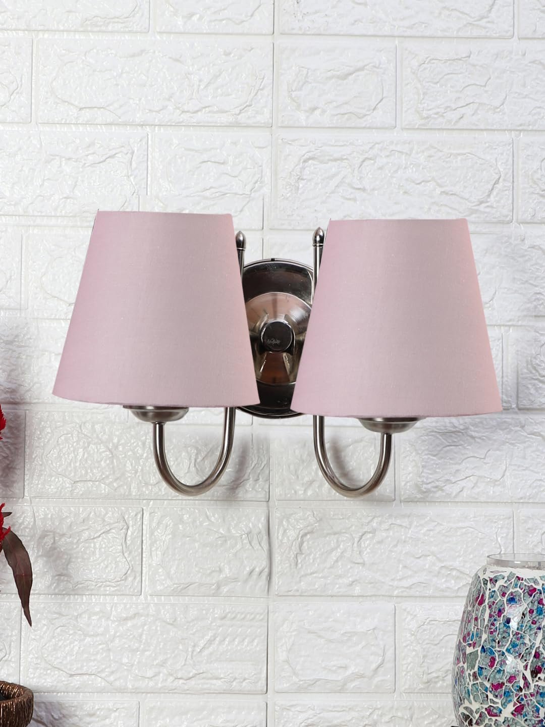 Multicolor Wall Lamp | Elegant Steel & Fabric Design | Stylish Ambient Light for Home, Office, Living Room, Bedroom, Hallway | Modern Decorative Wall Sconce - Model DTG36