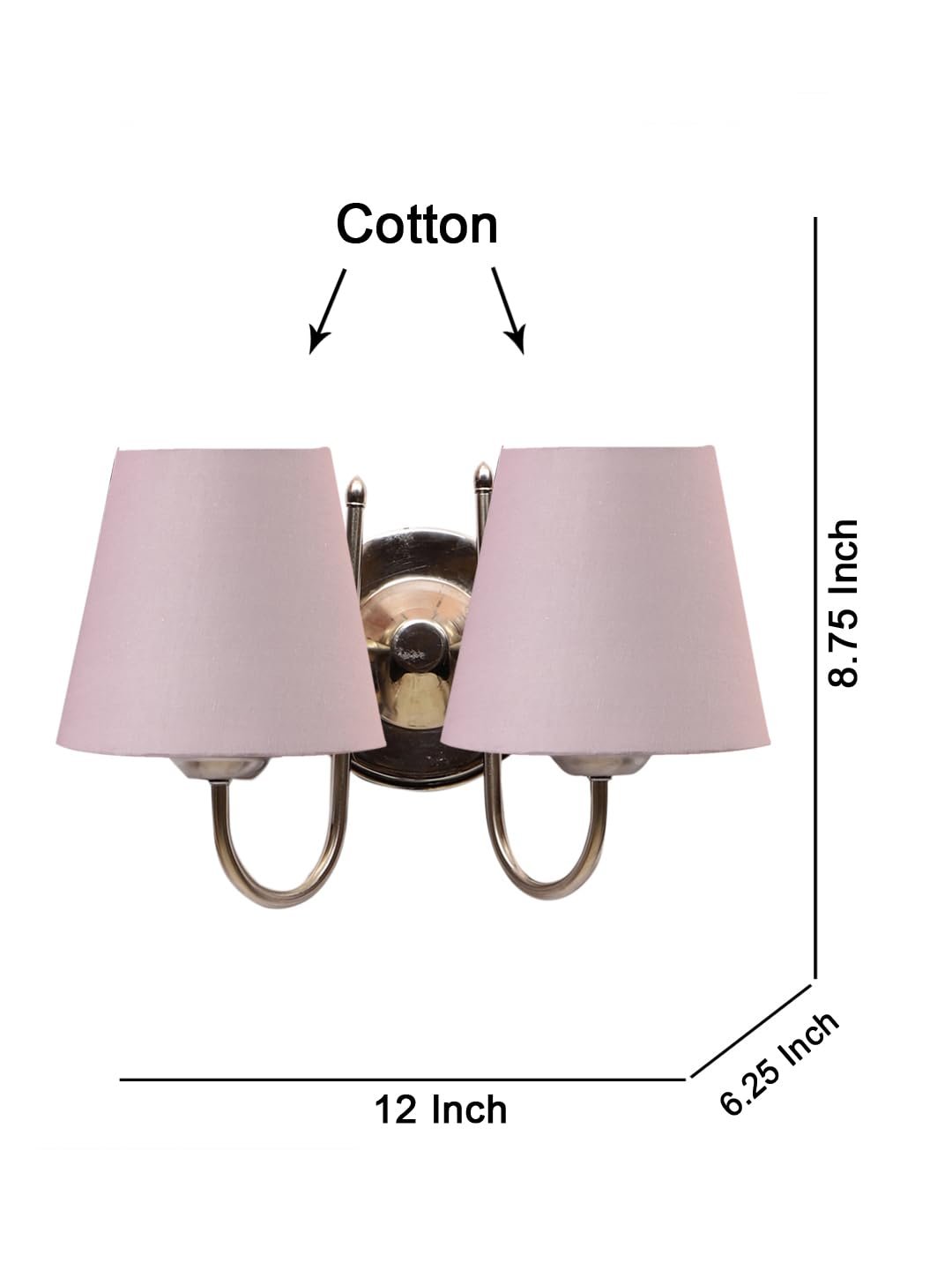 Multicolor Wall Lamp | Elegant Steel & Fabric Design | Stylish Ambient Light for Home, Office, Living Room, Bedroom, Hallway | Modern Decorative Wall Sconce - Model DTG36