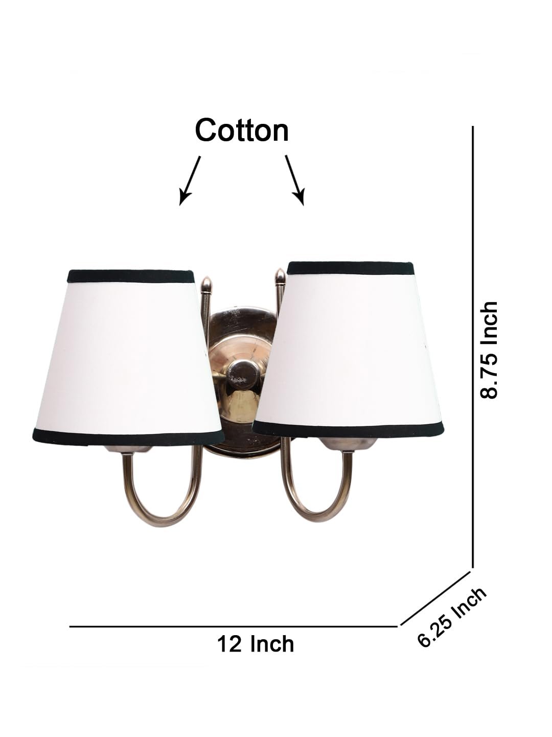 Multicolor Wall Lamp | Elegant Steel & Fabric Design | Stylish Ambient Light for Home, Office, Living Room, Bedroom, Hallway | Modern Decorative Wall Sconce - Model DTG37
