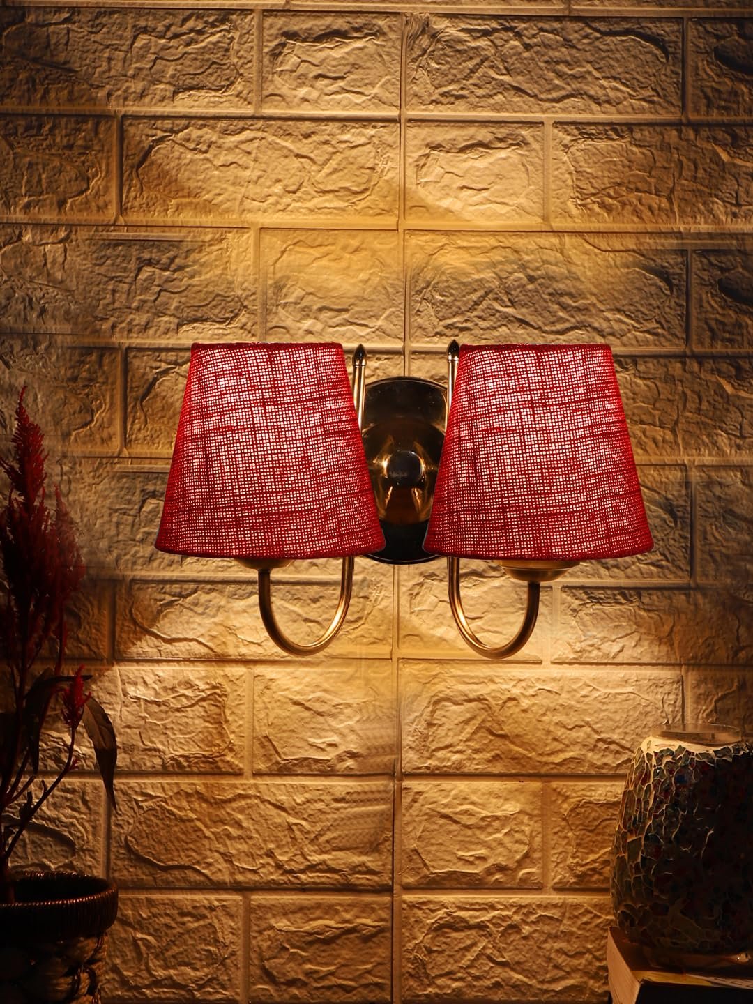 Multicolor Wall Lamp | Elegant Steel & Fabric Design | Stylish Ambient Light for Home, Office, Living Room, Bedroom, Hallway | Modern Decorative Wall Sconce - Model DTG41