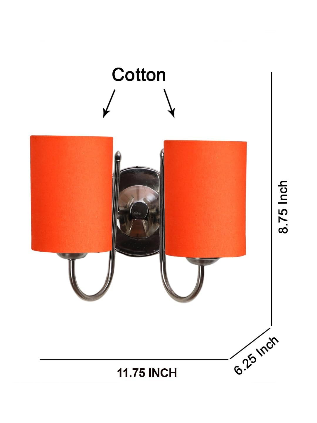 Multicolor Wall Lamp | Elegant Steel & Fabric Design | Stylish Ambient Light for Home, Office, Living Room, Bedroom, Hallway | Modern Decorative Wall Sconce - Model DTG49