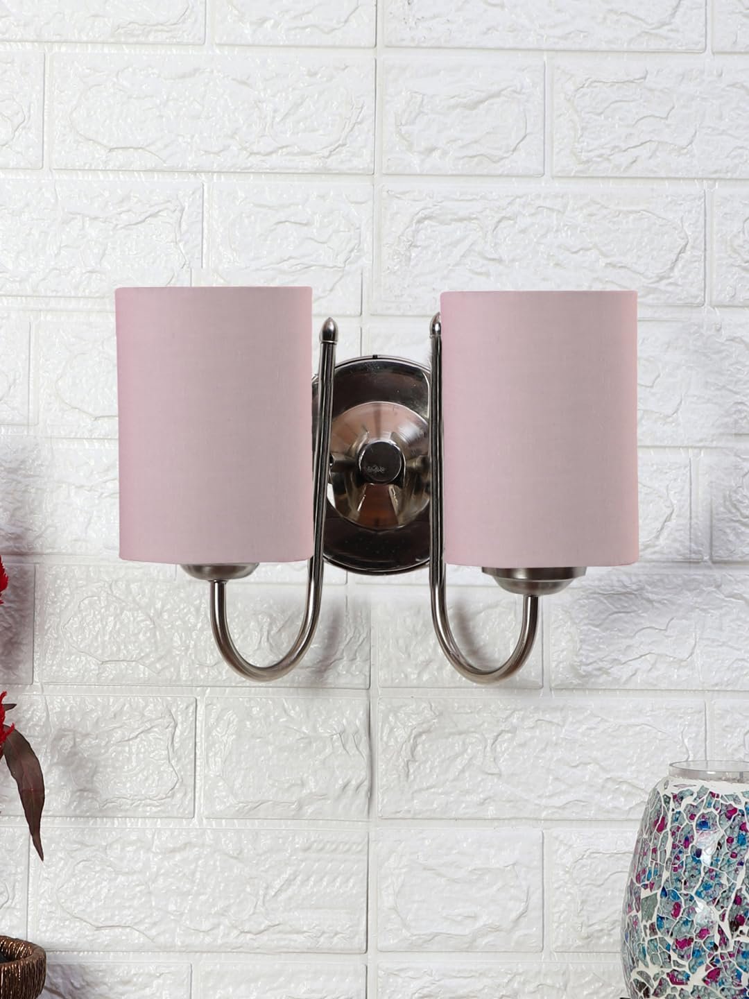 Multicolor Wall Lamp | Elegant Steel & Fabric Design | Stylish Ambient Light for Home, Office, Living Room, Bedroom, Hallway | Modern Decorative Wall Sconce - Model DTG51