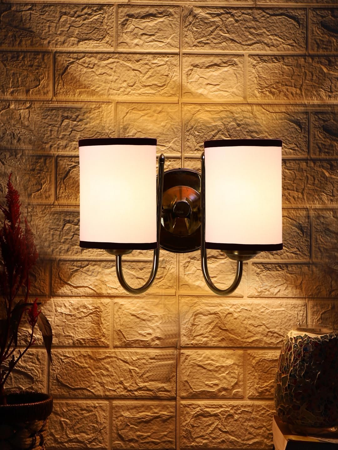 Multicolor Wall Lamp | Elegant Steel & Fabric Design | Stylish Ambient Light for Home, Office, Living Room, Bedroom, Hallway | Modern Decorative Wall Sconce - Model DTG52