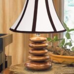 Stylish Glass Table Lamp | Durable Wooden Base Night Light for Bedroom & Living Room D�cor | Elegant Home Lighting Solution � Multicolor
