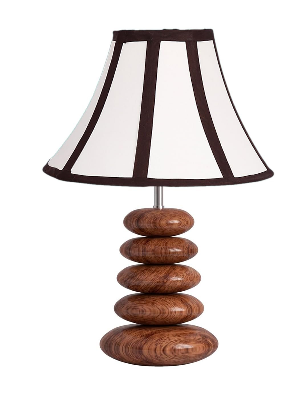 Stylish Glass Table Lamp | Durable Wooden Base Night Light for Bedroom & Living Room D�cor | Elegant Home Lighting Solution � Multicolor