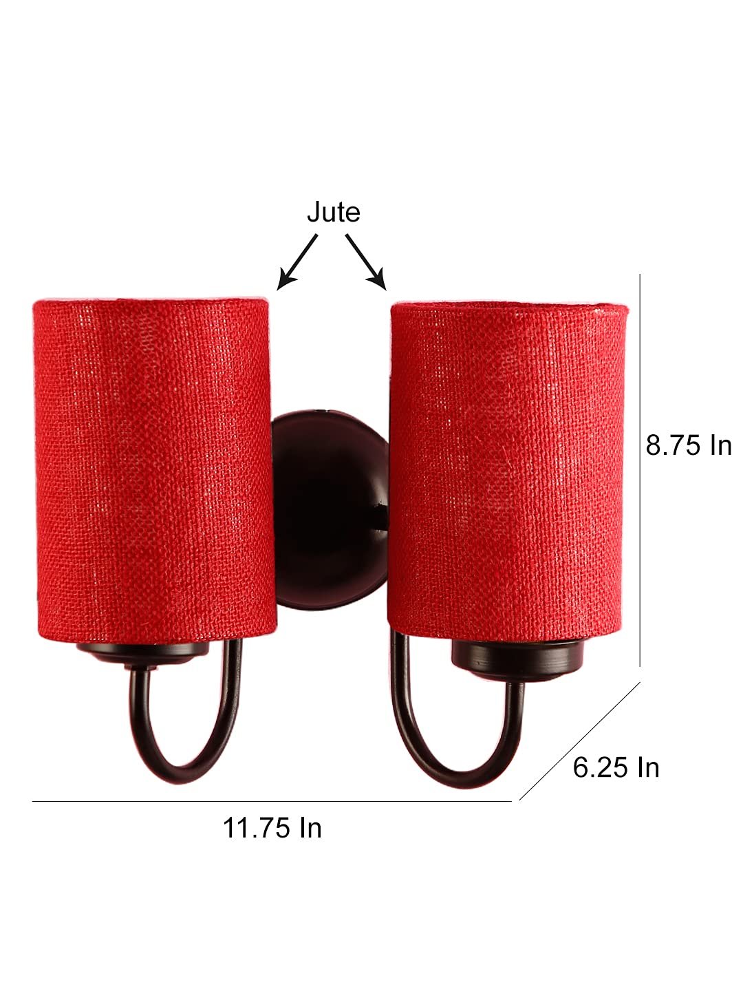 Multicolor Wall Lamp | Elegant Jute Material | Stylish Ambient Light for Home, Office, Living Room, Bedroom, Hallway | Modern Decorative Wall Sconce - Model DV56