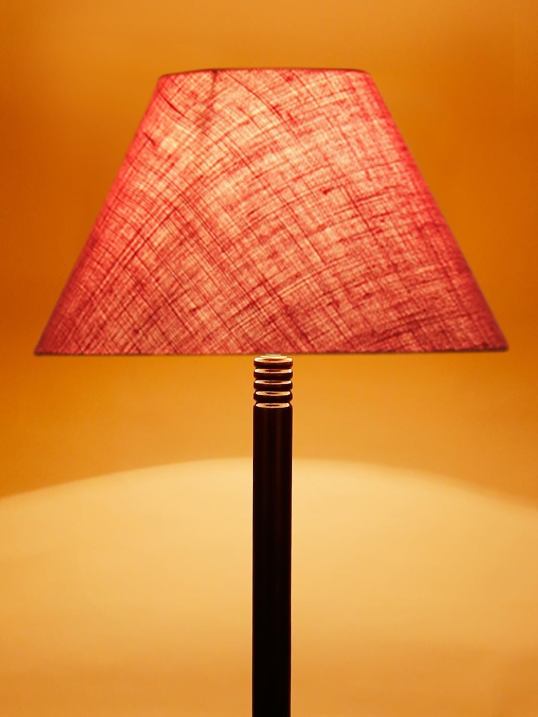 Pink Jute Conical Wooden Floor Lamp -29-(14x55.75inches) -Tripod Brown