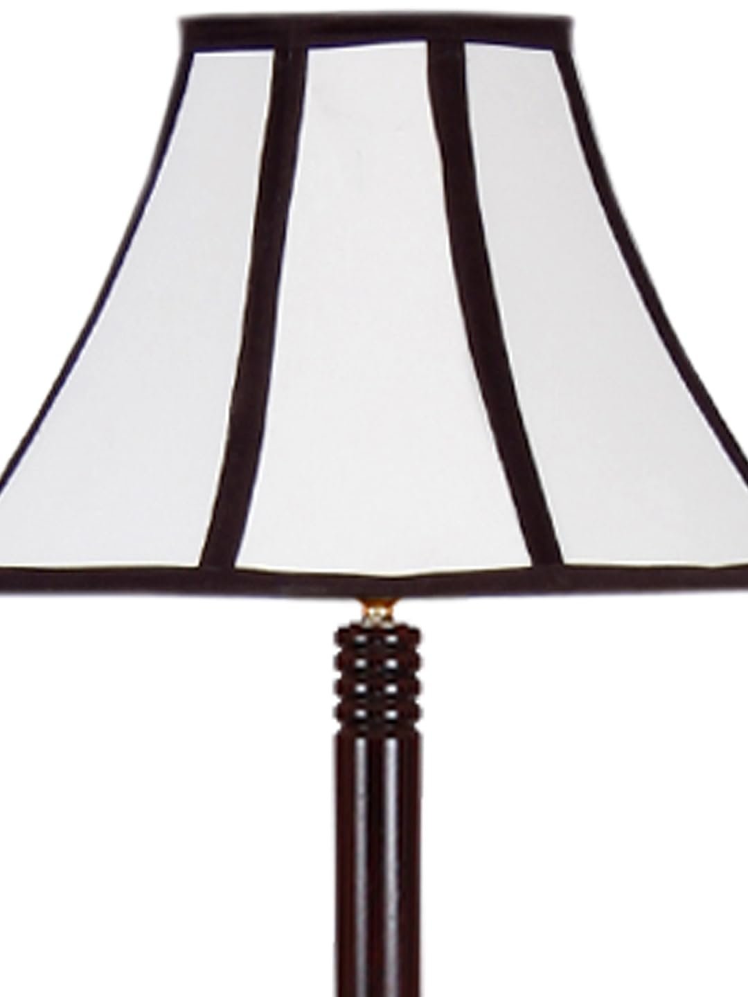 Multiclored Cotton Wooden Floor Lamp -39-(12x54.8inches) -Tripod Brown