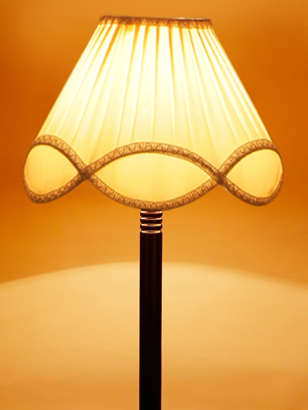 Vintage Cotton Shade Wood Floor Lamp -41-(12x54.8inches)-Tripod Brown