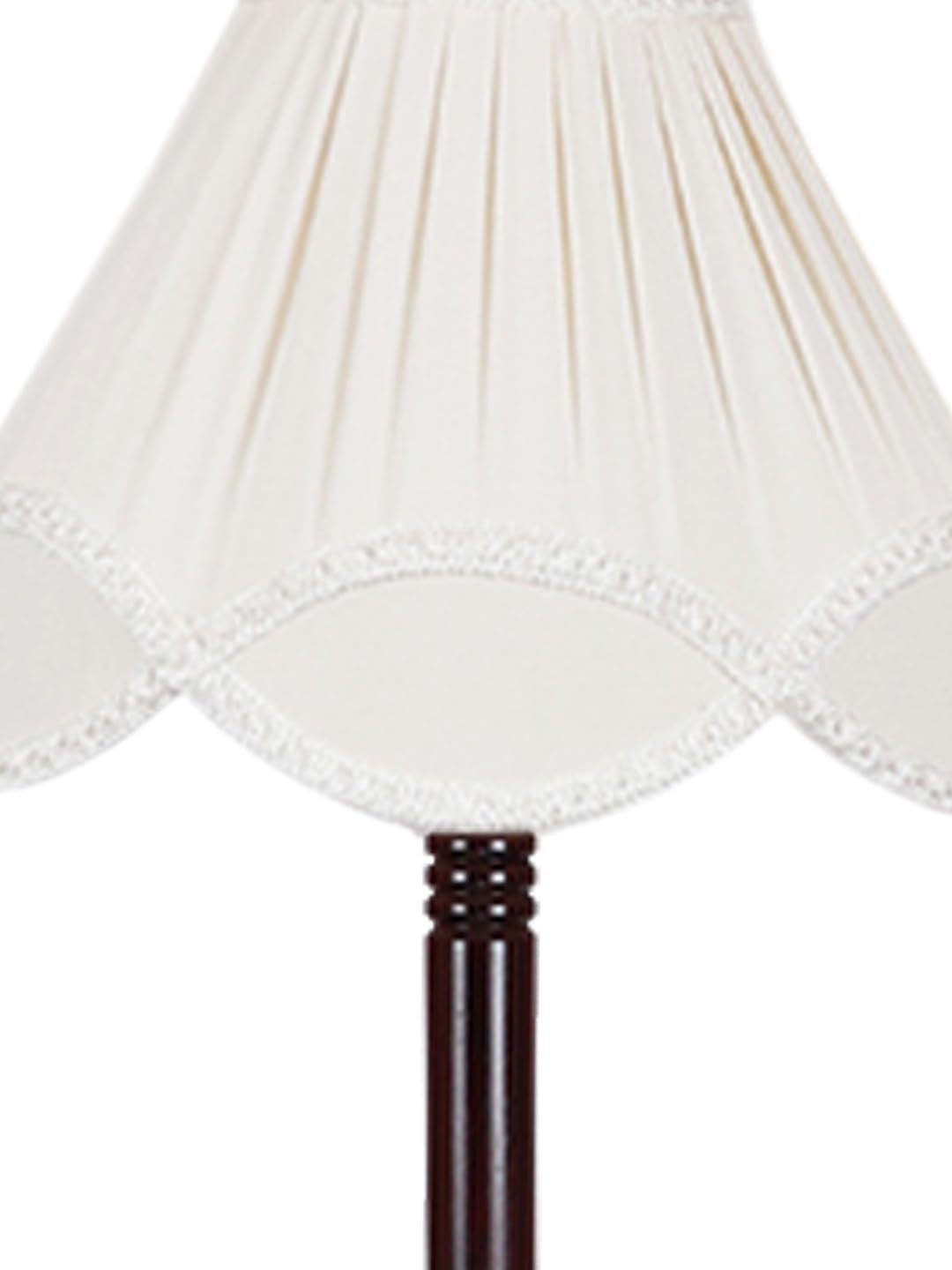 Vintage Cotton Shade Wood Floor Lamp -41-(12x54.8inches)-Tripod Brown
