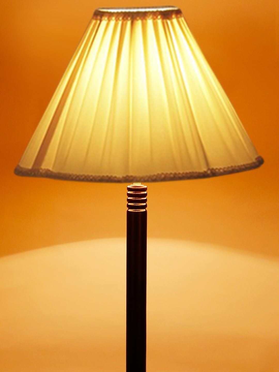 Vintage Cotton Shade Wood Floor Lamp -44-(12x53.75inches-Tripod Brown