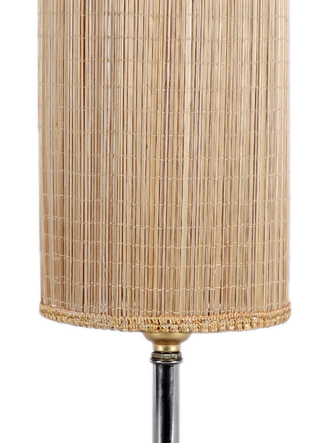 Wood Table lamp with Bamboo Shade(19)