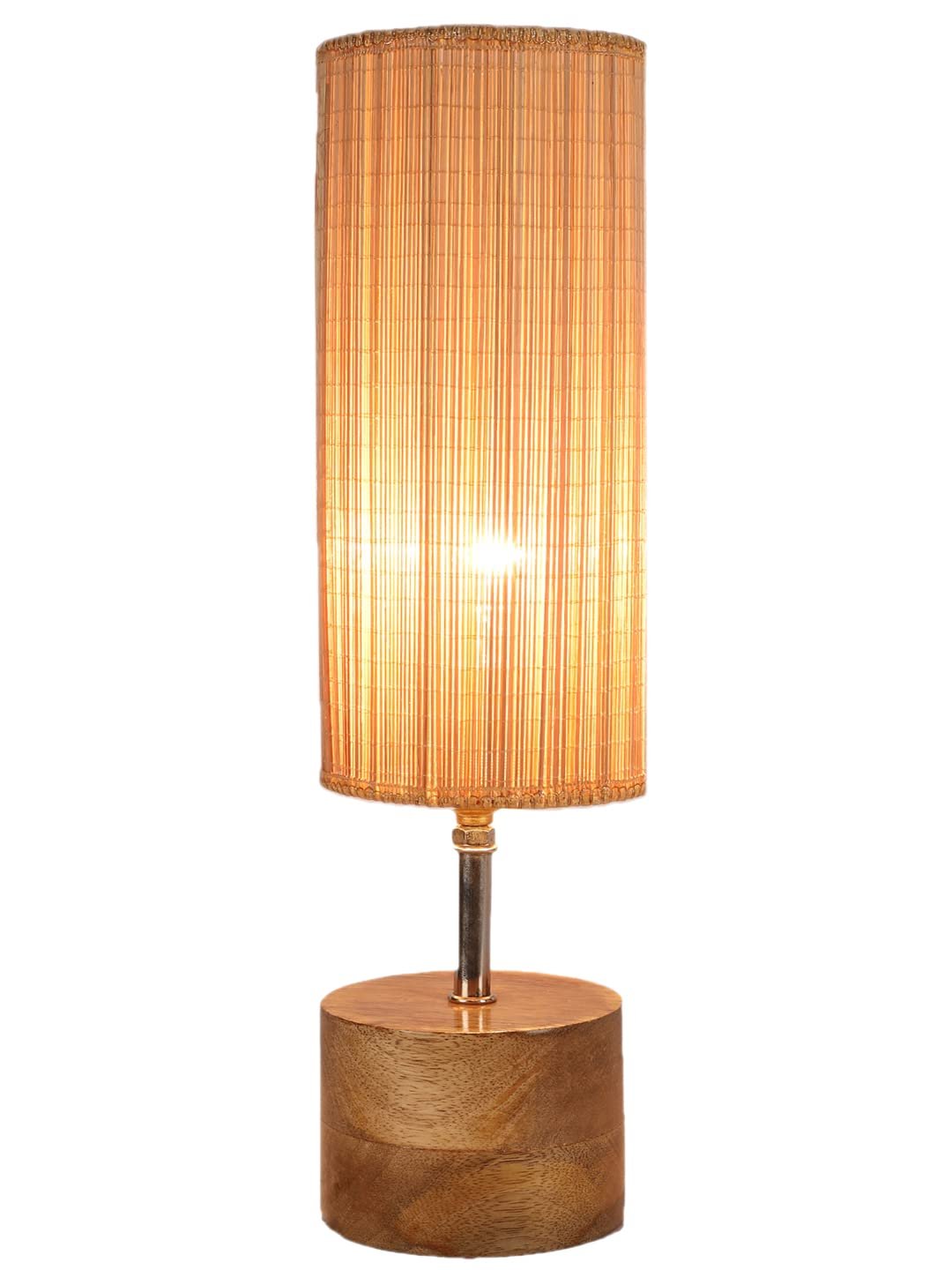 Bamboo Shade with with Wood lamp Base .(KK13)