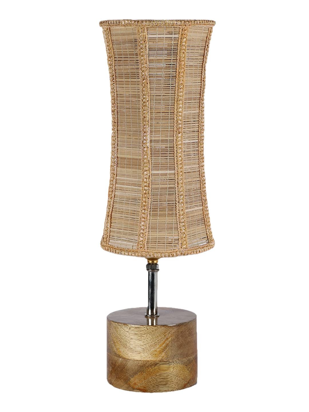 Bamboo Shade with with Wood lamp Base .(KK10)