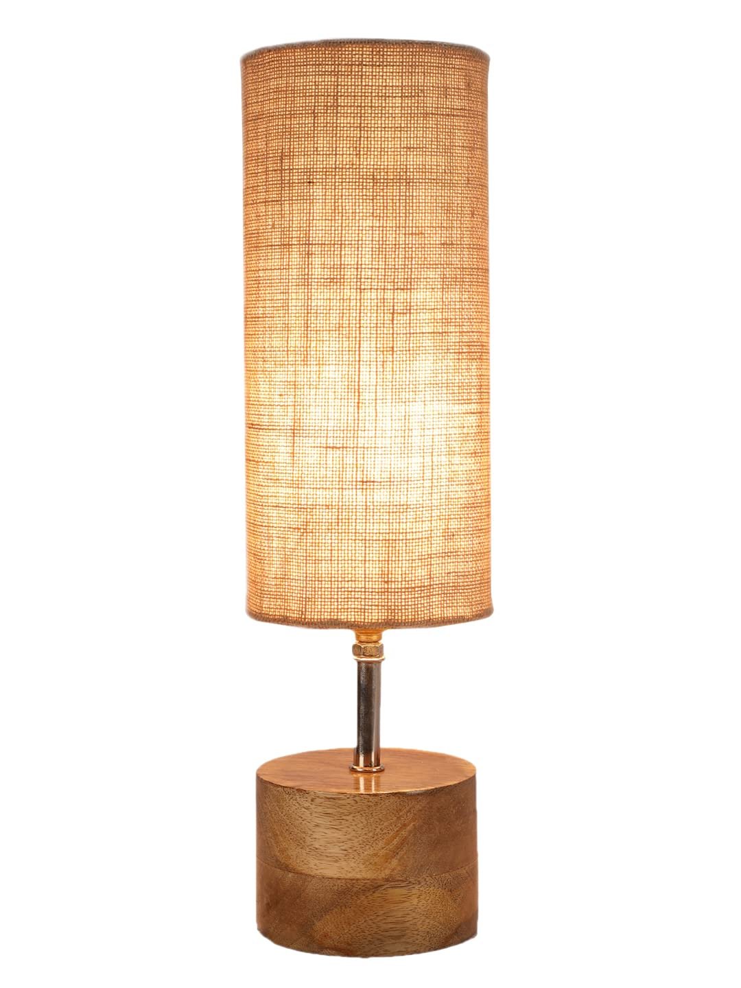 Beige Jute Shade with Wood lamp Base(1548)