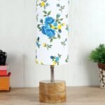 Multicolor Cotton Shade with Wood lamp Base(45)