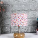 Multicolor Cotton Shade with Wood lamp Base(YK)