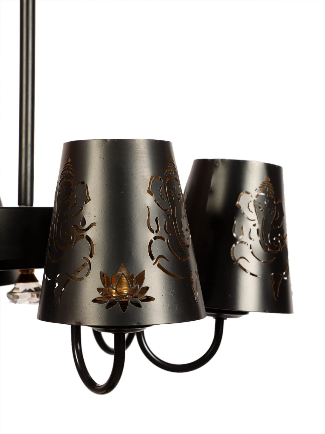 New Era 06 Light Chandelier with Etching Shades (ENG01)