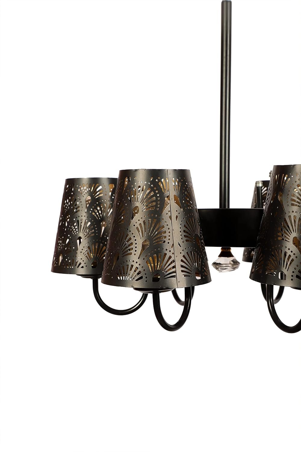New Era 06 Light Chandelier with Etching Shades (ENG03)
