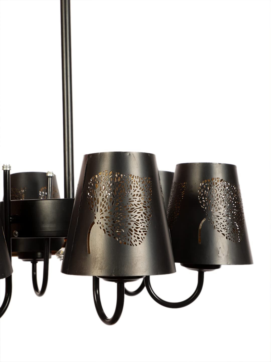 New Era 06 Light Chandelier with Etching Shades (ENG06)