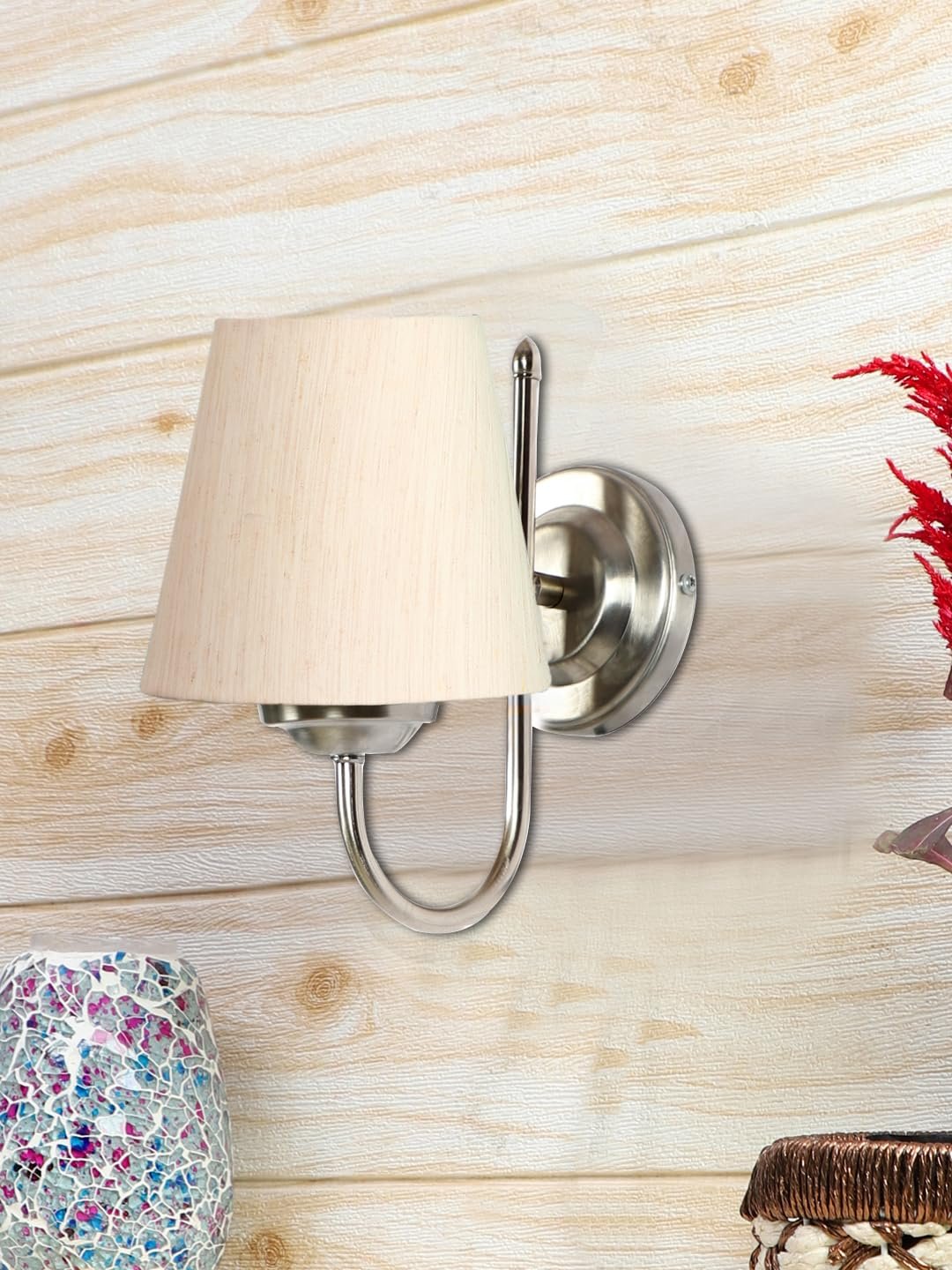 New Era 06 Light Chandelier with Conical Khadi Lamp Shade(ENG10)