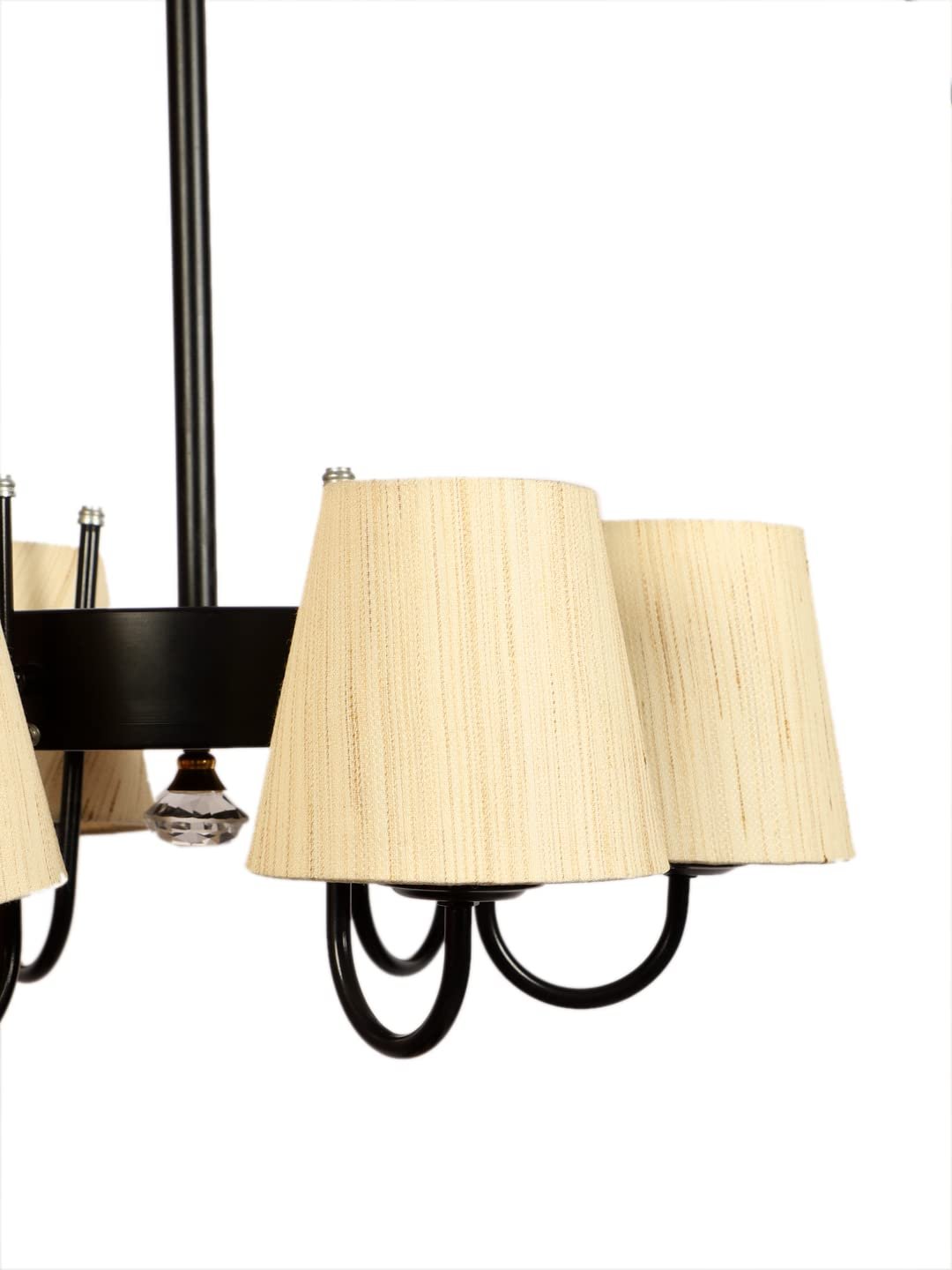 New Era 06 Light Chandelier with Conical Khadi Lamp Shade(ENG10)