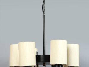 New Era 06 Light Chandelier with Jute Lamp Shade(ENG11)