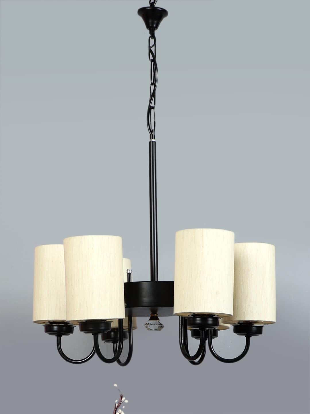 New Era 06 Light Chandelier with Jute Lamp Shade(ENG11)