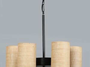 New Era 06 Light Chandelier with Khadi Lamp Shade(ENG12)