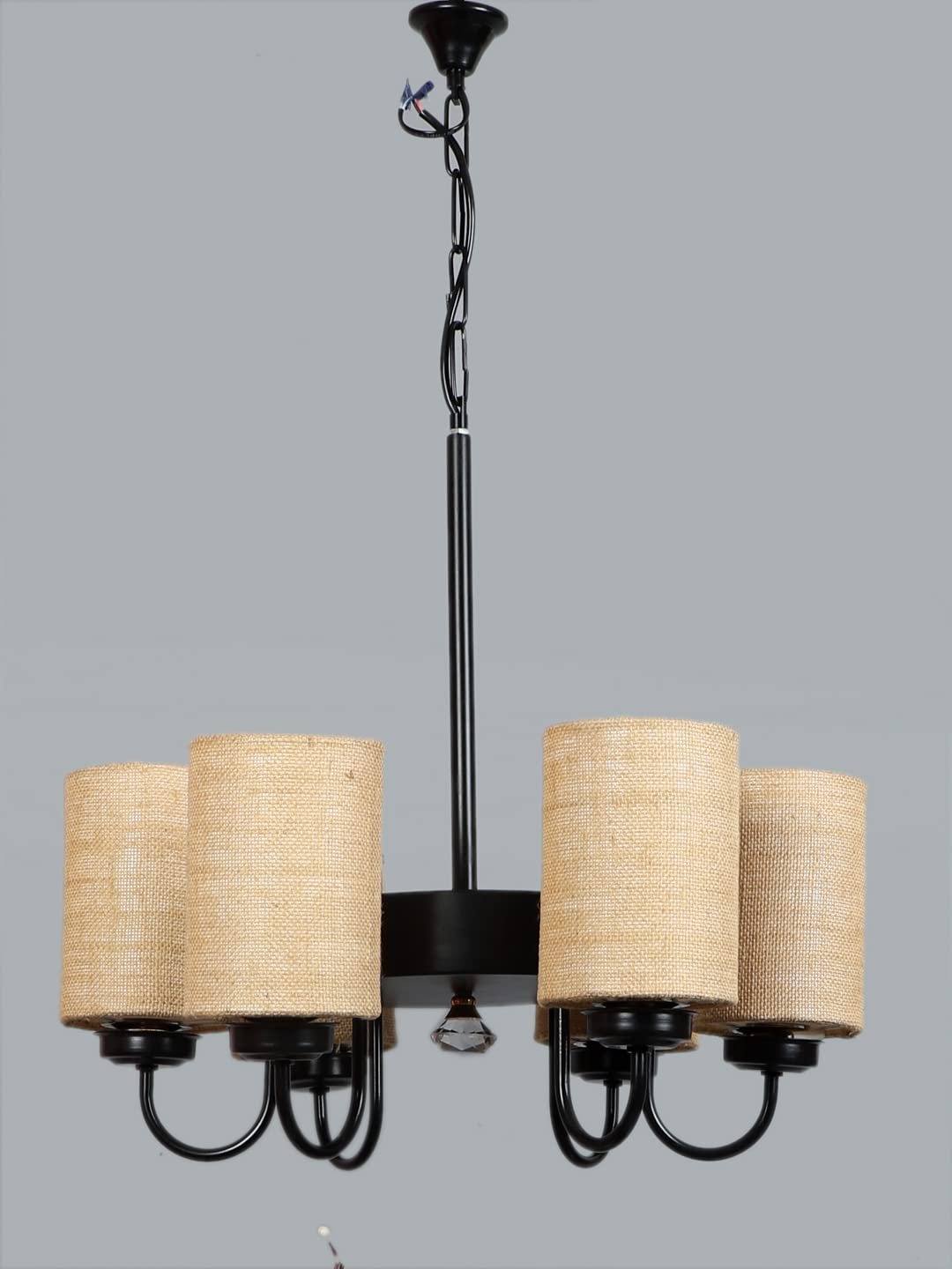 New Era 06 Light Chandelier with Khadi Lamp Shade(ENG12)