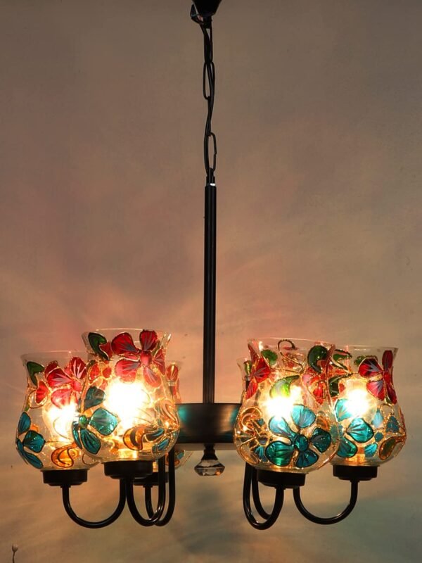 New Era 06 Light Chandelier with Mosaic Glass Shade (ENG13)