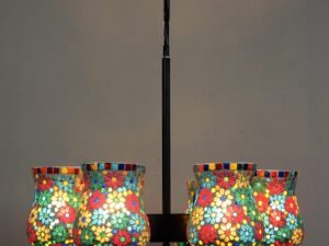 New Era 06 Light Chandelier with Mosaic Glass Shade (ENG16)