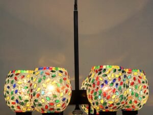 New Era 06 Light Chandelier with Mosaic Glass Shade (ENG18)