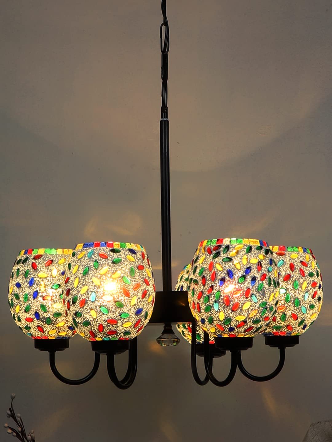 New Era 06 Light Chandelier with Mosaic Glass Shade (ENG18)