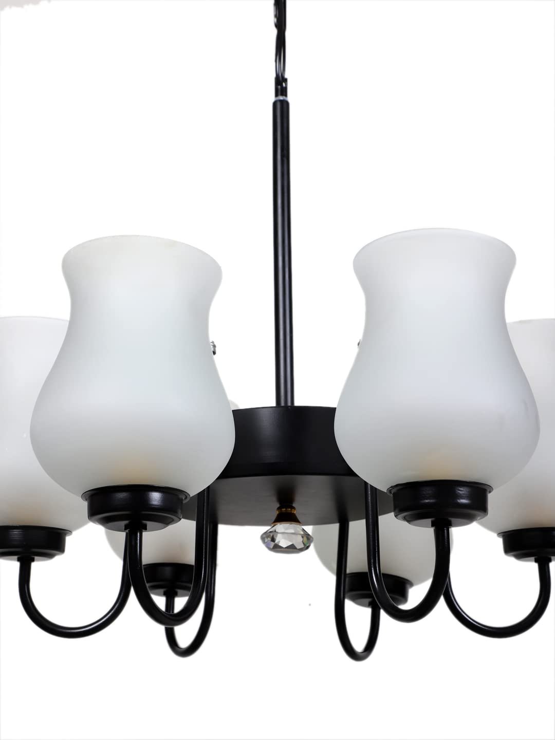 New Era 06 Light Chandelier with Milky Glass Shade (ENG20)