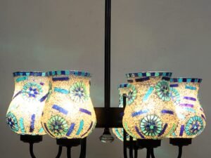New Era 06 Light Chandelier with Mosaic Glass Shade (ENG21)