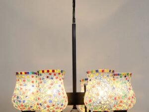 New Era 06 Light Chandelier with Mosaic Glass Shade (ENG22)