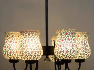 New Era 06 Light Chandelier with Mosaic Glass Shade (ENG23)