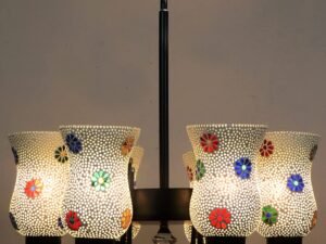 New Era 06 Light Chandelier with Mosaic Glass Shade (ENG24)