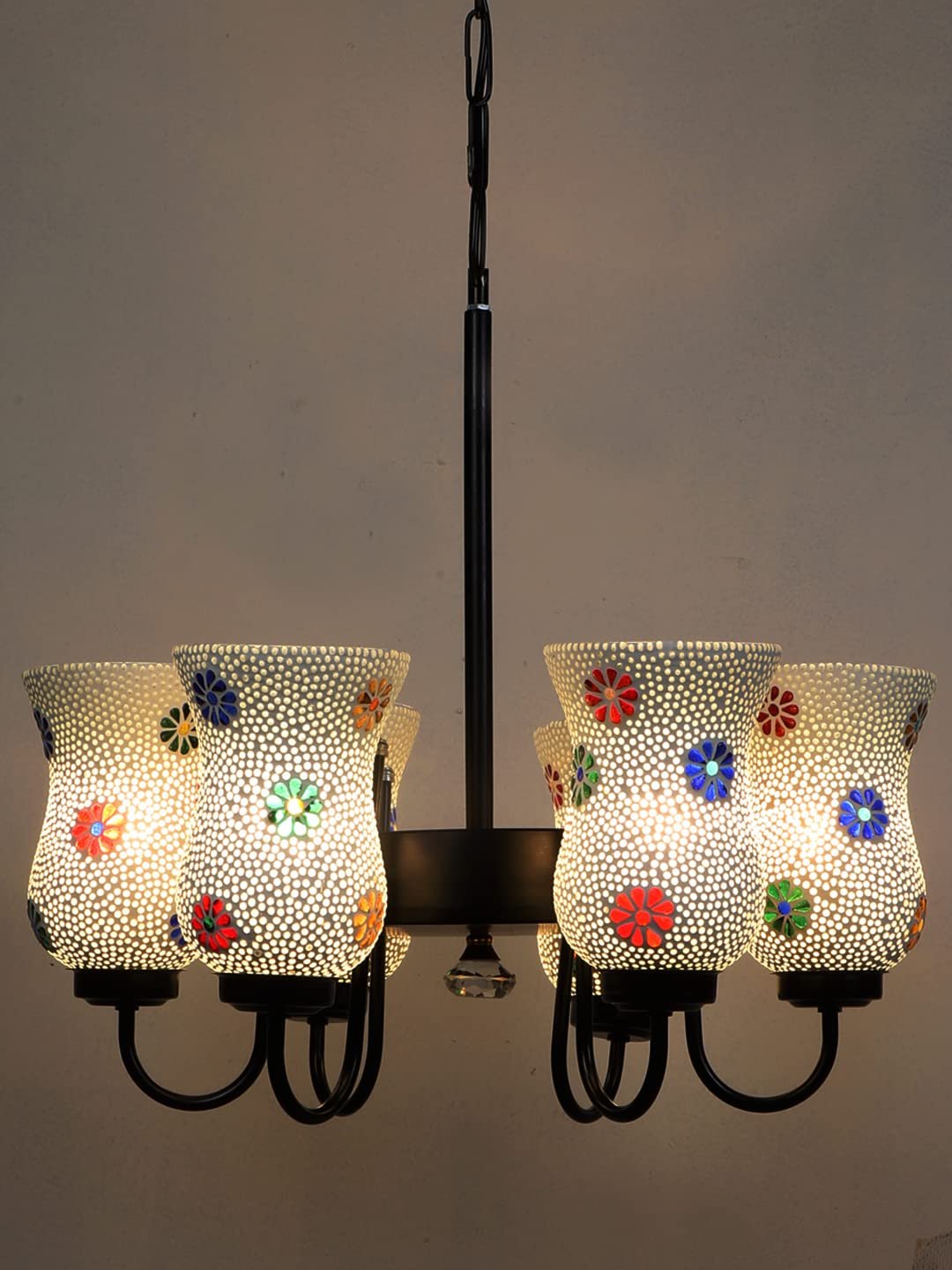New Era 06 Light Chandelier with Mosaic Glass Shade (ENG24)