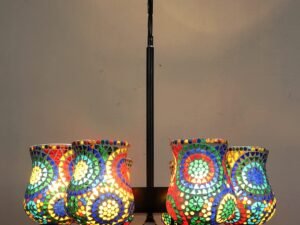 New Era 06 Light Chandelier with Mosaic Glass Shade (ENG25)