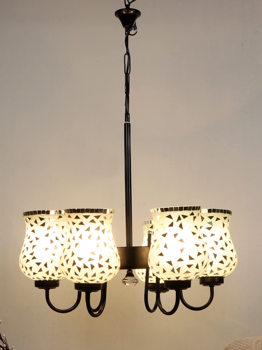 New Era 06 Light Chandelier with Mosaic Glass Shade (ENG26)
