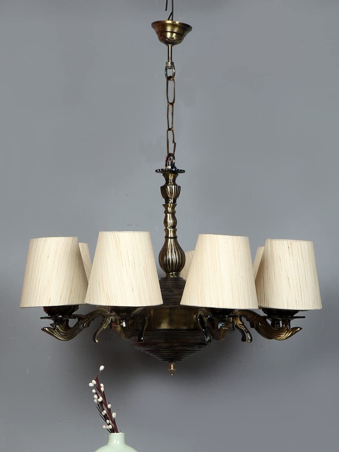 New Era 08 Light Chandelier with Jute Lamp Shade(ENG37)