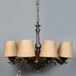 New Era 08 Light Chandelier with Khadi Lamp Shade(ENG38)