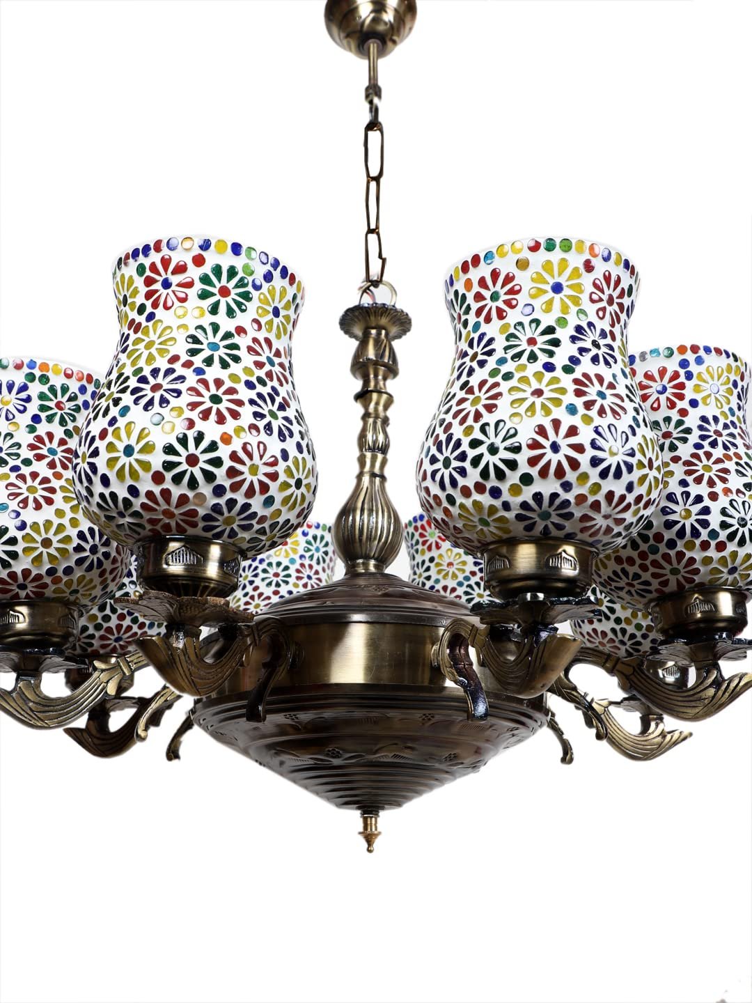 New Era 08 Light Chandelier with Mosaic Glass Shade (ENG41)