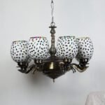 New Era 08 Light Chandelier with Mosaic Glass Shade (ENG42)