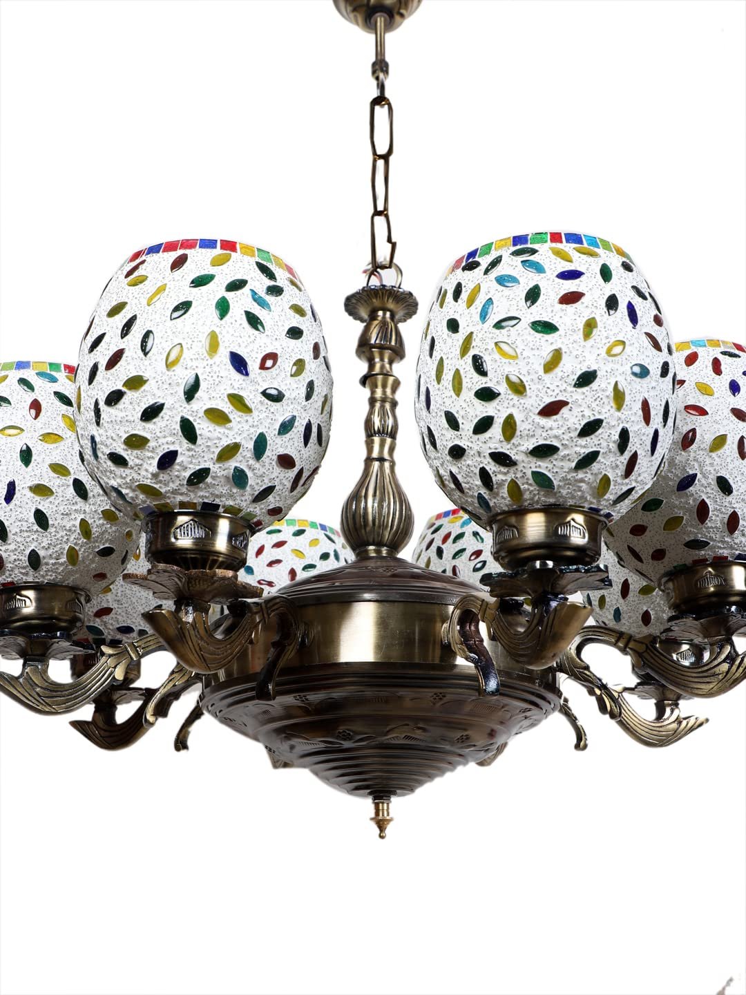 New Era 08 Light Chandelier with Mosaic Glass Shade (ENG42)