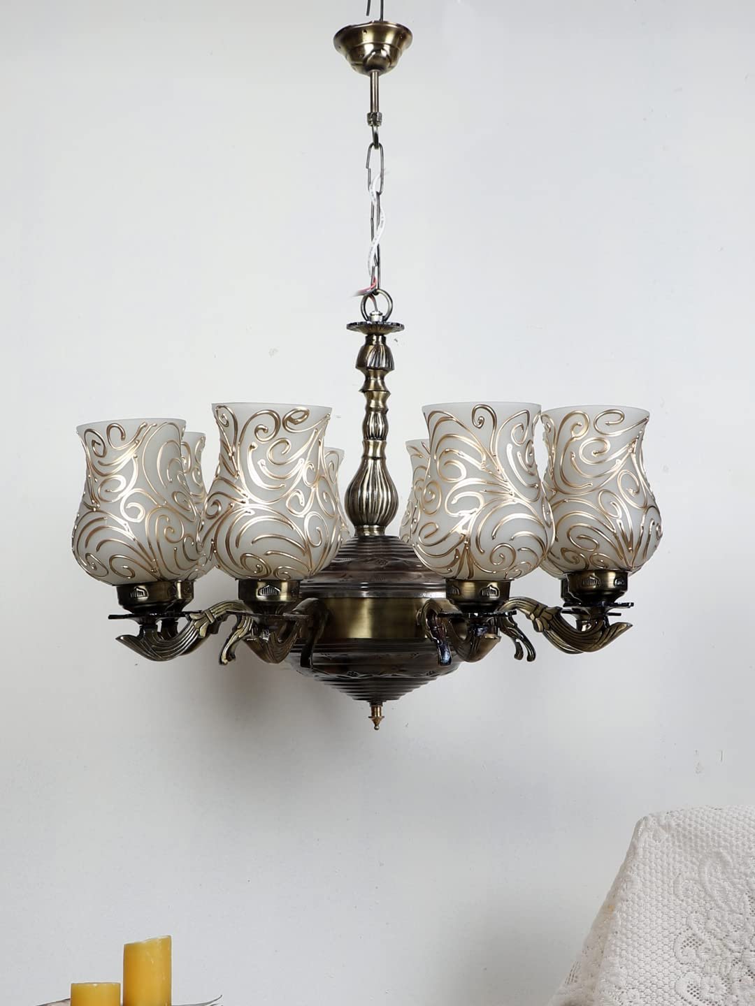 New Era 08 Light Chandelier with Mosaic Glass Shade (ENG43)